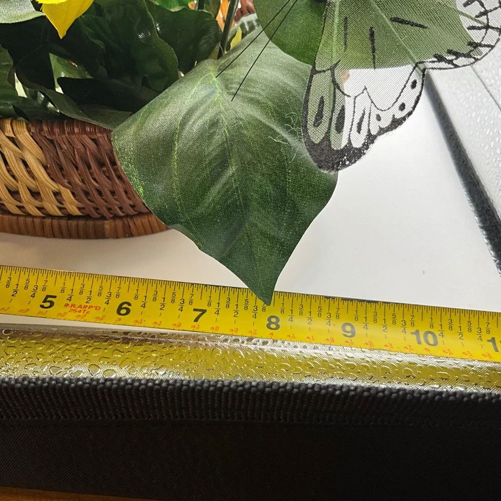 Woven Duck Basket Yellow Floral Arrangement Cottagecore‎ Grannycore